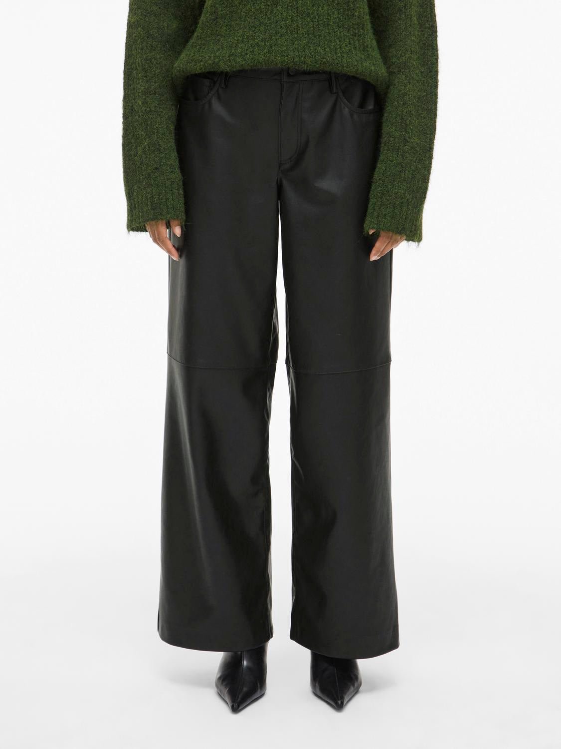 VIANNIE Trousers - Black Beauty - VERO MODA & VILA Bergvik